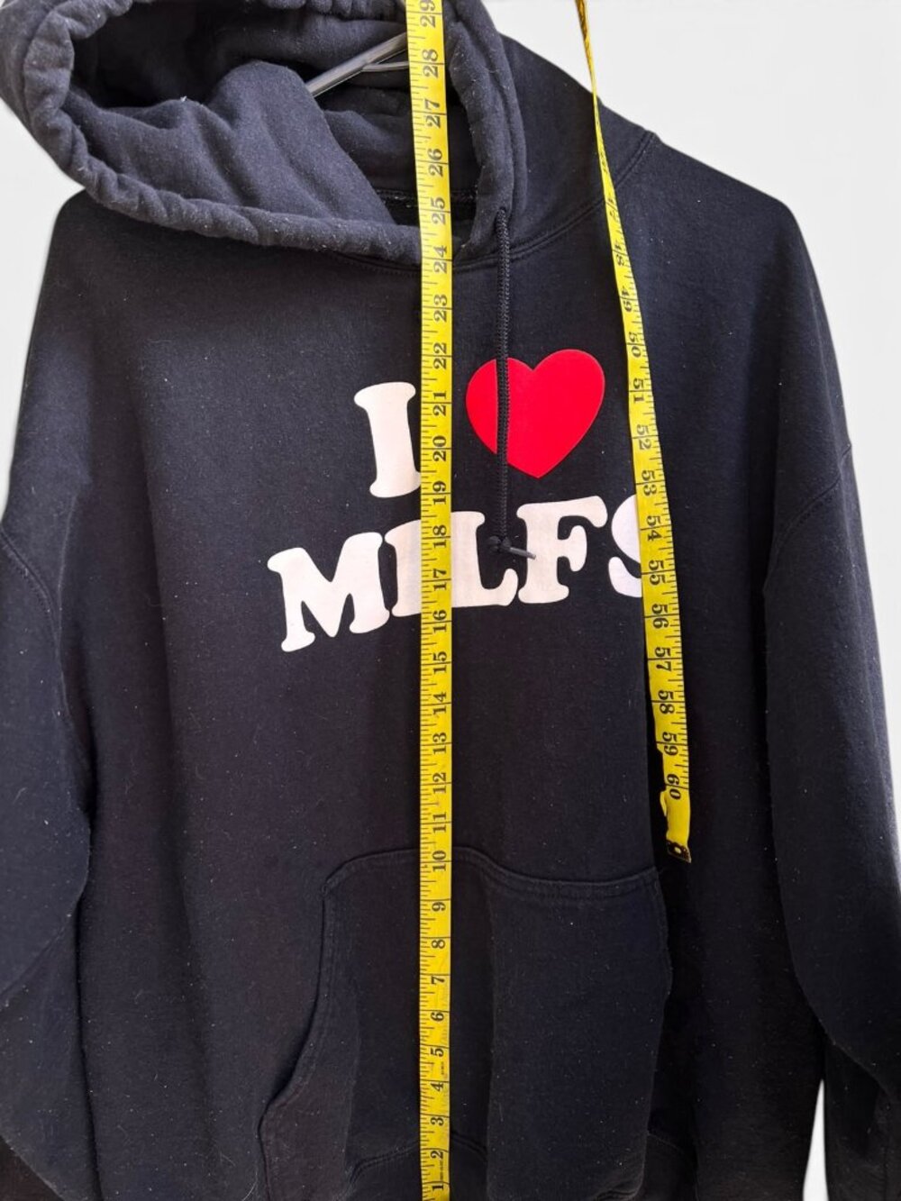 Danny Duncan I Heart MILFS Black Graphic Hoodie Sweatshirt Men's XL Y2K